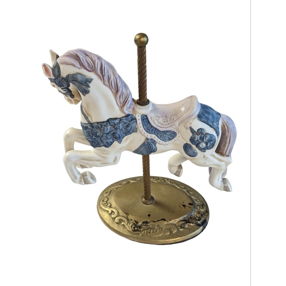 Vintage 1986 Willitts Carousel Horse Decorative Figurine Brass 7” Tall 6” 1713